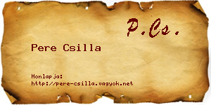 Pere Csilla névjegykártya