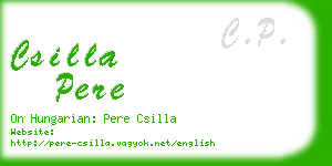 csilla pere business card